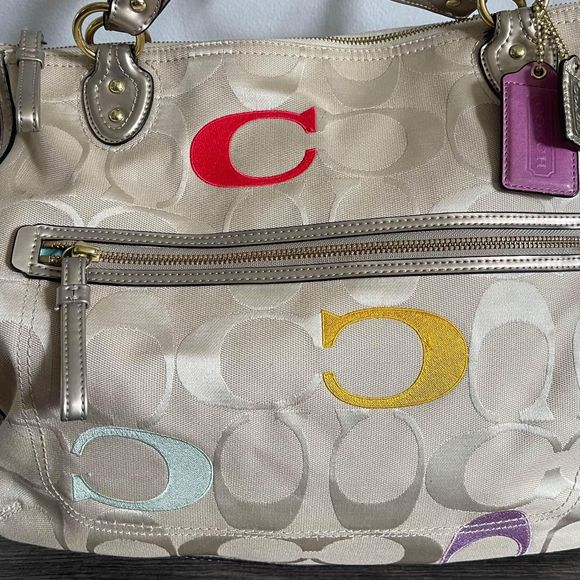 women’s Coach Signature C multicolored Print Handbag J1220-22472 - Picture 3 of 8